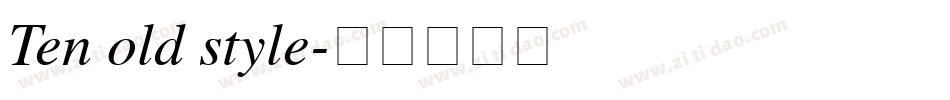 Ten old style字体转换